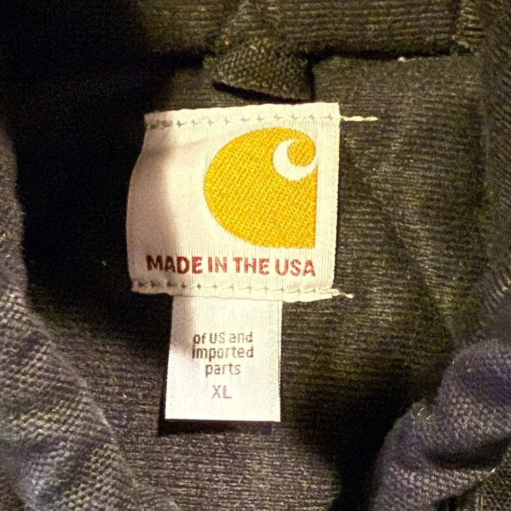 Carhartt Jacket‎ Mens XL Black Quilted Lining USA Hooded Chore Canvas Coat *